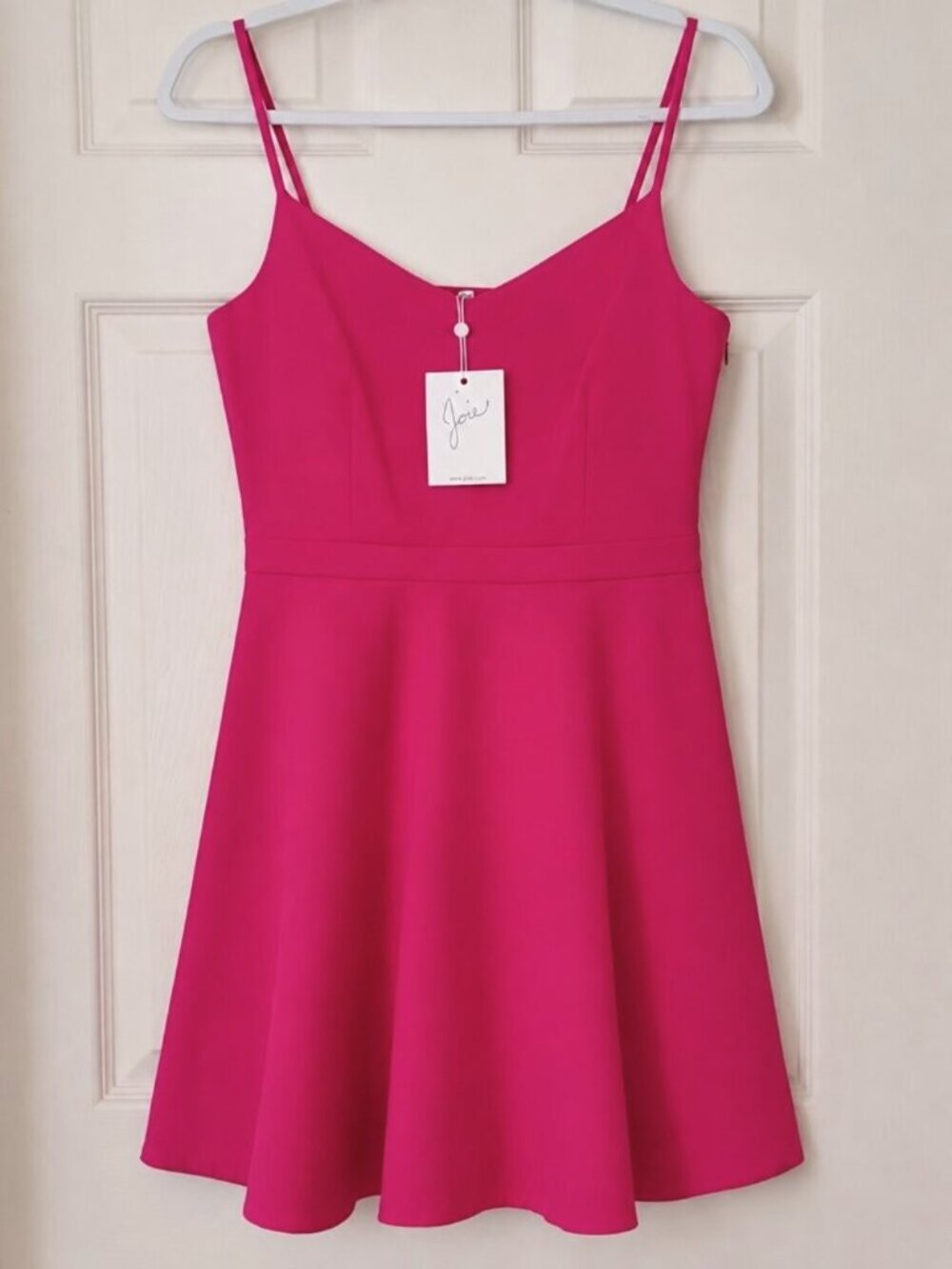Joie Viernan Cotton Pique Dress Bougainvillea Pink Size S NWT